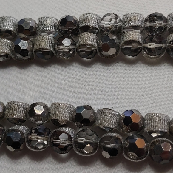 LOFT Silver Beads & Ribbon Long Necklace!!! - Picture 6 of 6